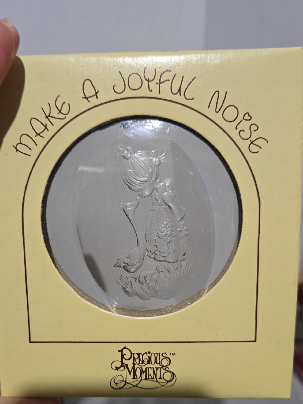 Enesco 1983 Precious Moments Acrylic Ornament "Make A Joyful Noise"